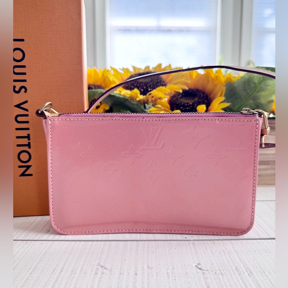 RARE Pink Vernis Louis Vuitton Monogram Lexington Pochette w Box & Dust Bag - Picture 2 of 15